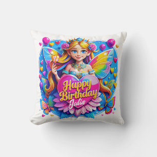 Princess Fairy with Sparkling Trollspö Illustratio Kudde