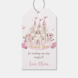 Princess Fairytale Castle Girl Birthday Gift Märkr Presentetikett