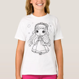 Princess färg själv t shirt