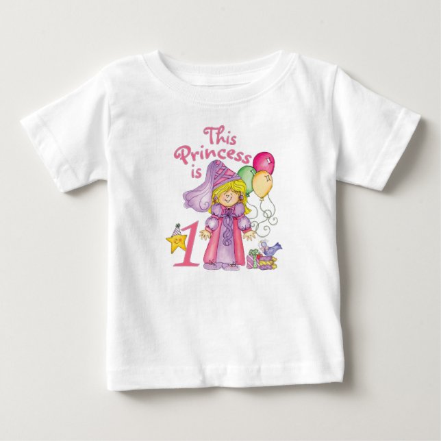 Princess First Birthday T-shirt (Framsida)