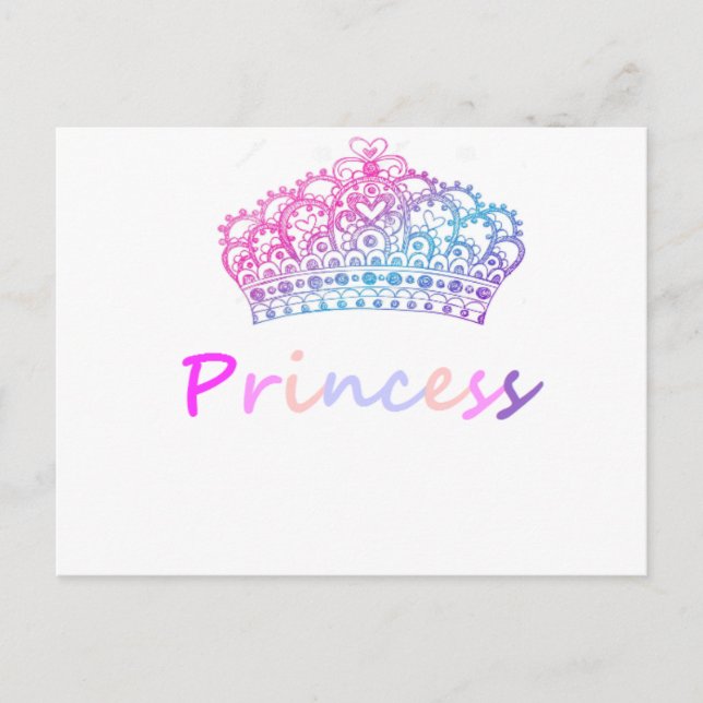 Princess (flera färgader) vykort (Framsida)