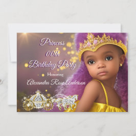 Princess Flick kalas tiara lila etnisk etnisk etni Inbjudningar