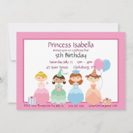 Princess Födelsedag Inbjudningar