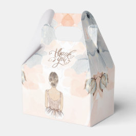 Princess Födelsedagsfest Beige glitter Tack Presentaskar