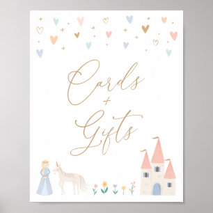 Princess Födelsedagsfest Cards and Gifts Sign Poster