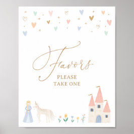 Princess Födelsedagsfest Favors-tecken Poster