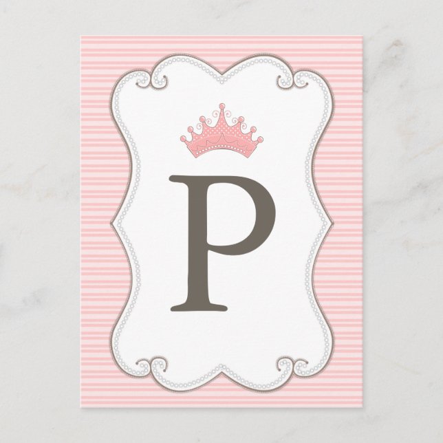 Princess Födelsedagsfest gör dina egna banderoller Inbjudan Vykort (Framsida)
