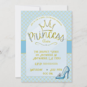 Princess Födelsedagsfest inbjudan