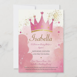 Princess Födelsedagsfest inbjudan Template