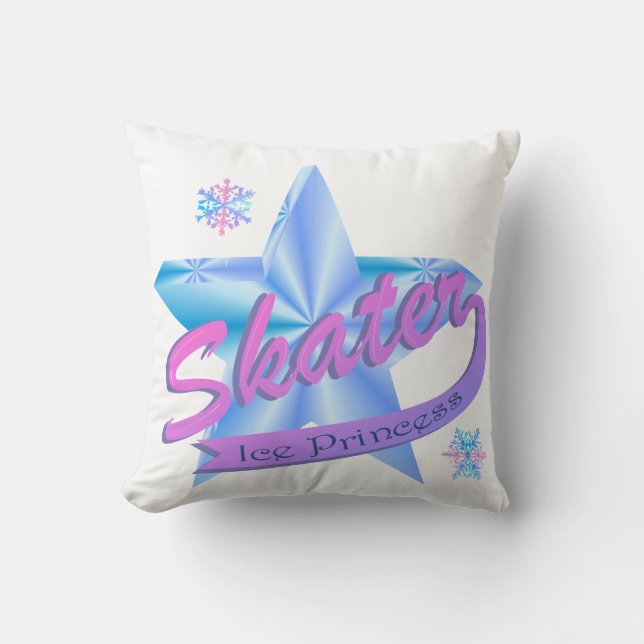 Princess för skaterstjärnais kudde (Framsida)