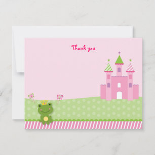 Princess Frog Castle Flat Tackkort Cards Anteckningskort