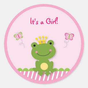 Princess Frog Fairy Tale Kuvert Seals Stickers Runt Klistermärke