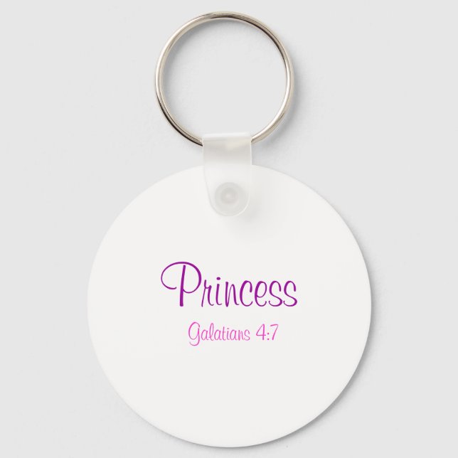 Princess, Galatians 4:7 Nyckelring (Framsida)