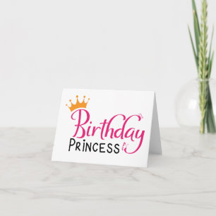 Princess Gift, födelsedagspresent till flickor Kort