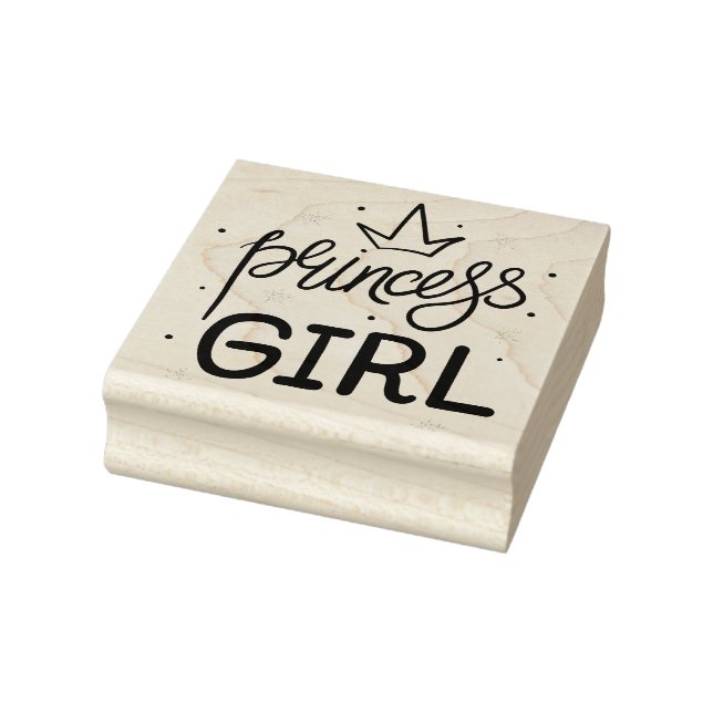 Princess Girl Rubber Frimärke Stämpel (Stämpel)