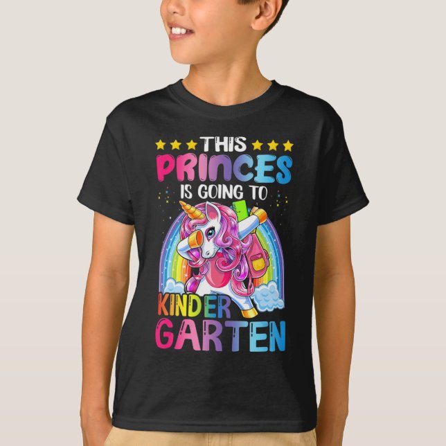Princess Going to Kindergarten Gift Back to school T Shirt (Framsida)