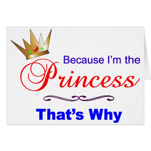 Princess Hälsningskort (Framsidan Horizontal)