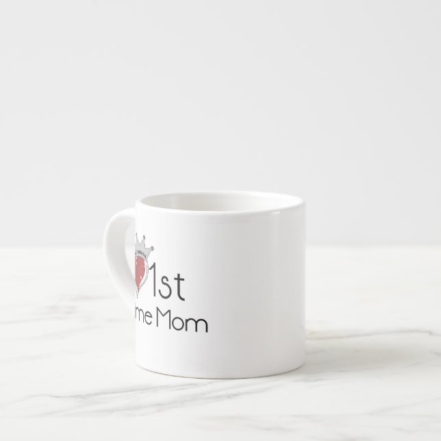 Princess Heart 1:a gången Mamma Gifts Espressomugg (Framsida vänster)