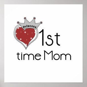 Princess Heart 1:a gången Mamma Gifts Poster