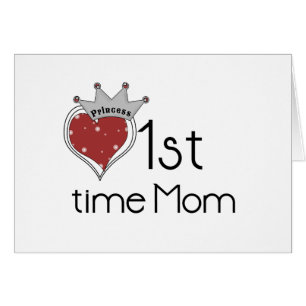 Princess Heart 1:a gången Mamma Tshirts och Gifts Hälsningskort
