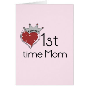 Princess Heart 1:a gången Mamma Tshirts och Gifts Hälsningskort
