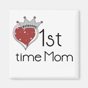 Princess Heart 1:a gången Mamma Tshirts och Gifts Magnet