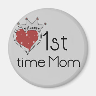 Princess Heart 1:a gången Mamma Tshirts och Gifts Magnet