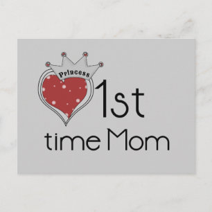 Princess Heart 1:a gången Mamma Tshirts och Gifts Vykort