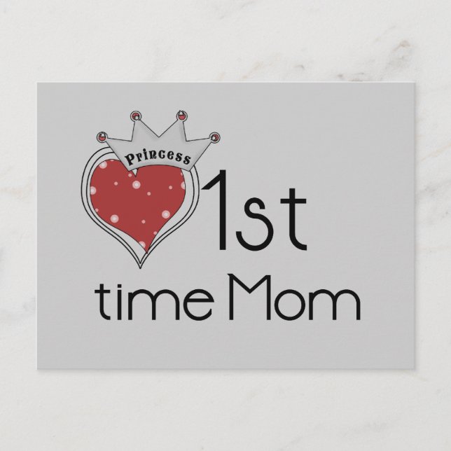 Princess Heart 1:a gången Mamma Tshirts och Gifts Vykort (Framsida)