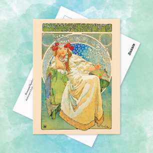 Princess Hyacinth Alphonse Mucha Vykort