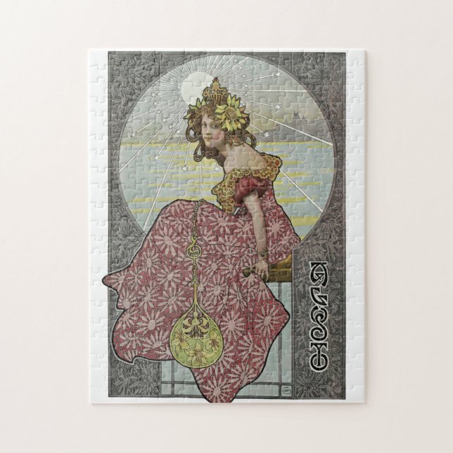 Princess Hyacinth av Alphonse Mucha Pussel (Vertikal)