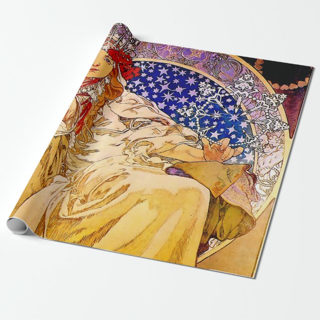 Princess Hyacinth Poster av Alphonse Mucha Presentpapper (Utrullad)