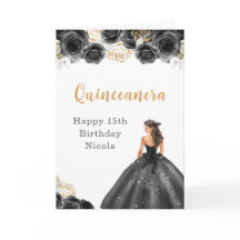 Princess i Black Dress Sweet Quinceanera