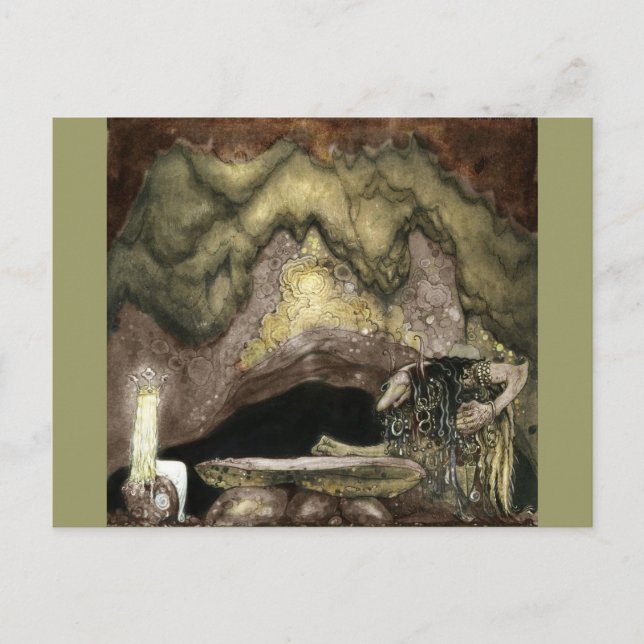 Princess i Bord med Troll Vykort (Framsida)