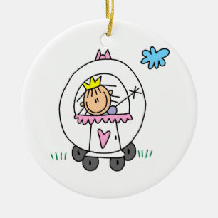 Princess i Carriage Julgransprydnad Keramik