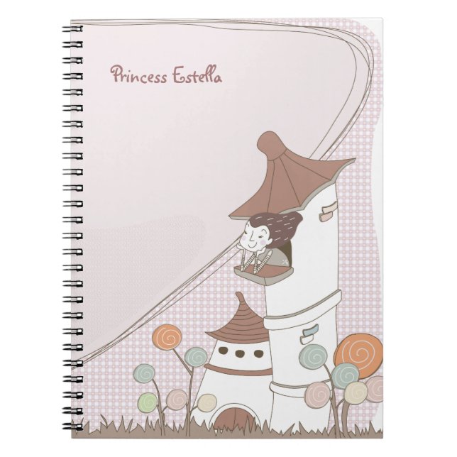 Princess i Castle Notebook Anteckningsbok (Framsidan)