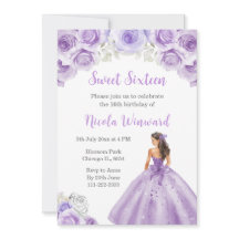 Princess i Dusty Lila Dress Sweet sixteen