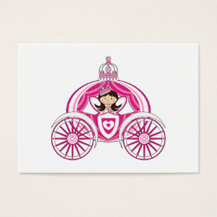 Princess i kunglig vagnsbokmärke visitkort