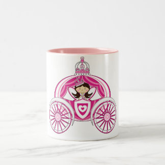 Princess i kunglig vagnsmugg Två-Tonad mugg