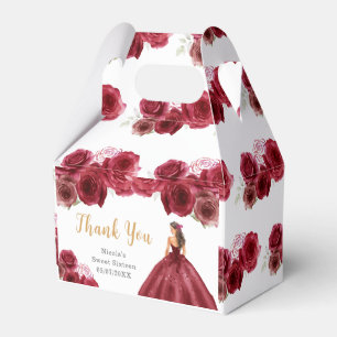 Princess i Red Dress Sweet sixteen Tack Presentaskar