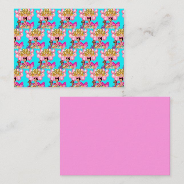 Princess i Rosa Anteckningskort (Fram/baksida)