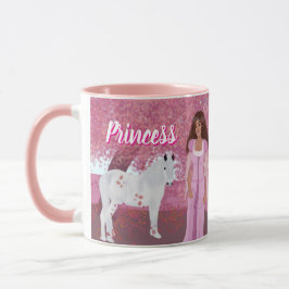 Princess i Rosa Forest | Fairytale | viskartad Mugg