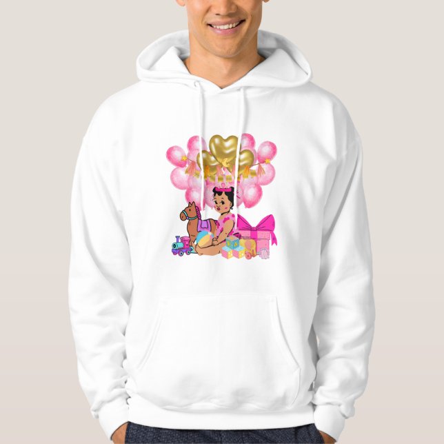Princess i Rosa Hoodie (Framsida)
