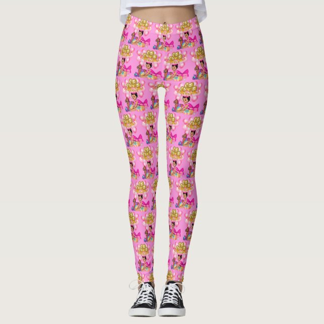 Princess i Rosa Leggings (Framsida)
