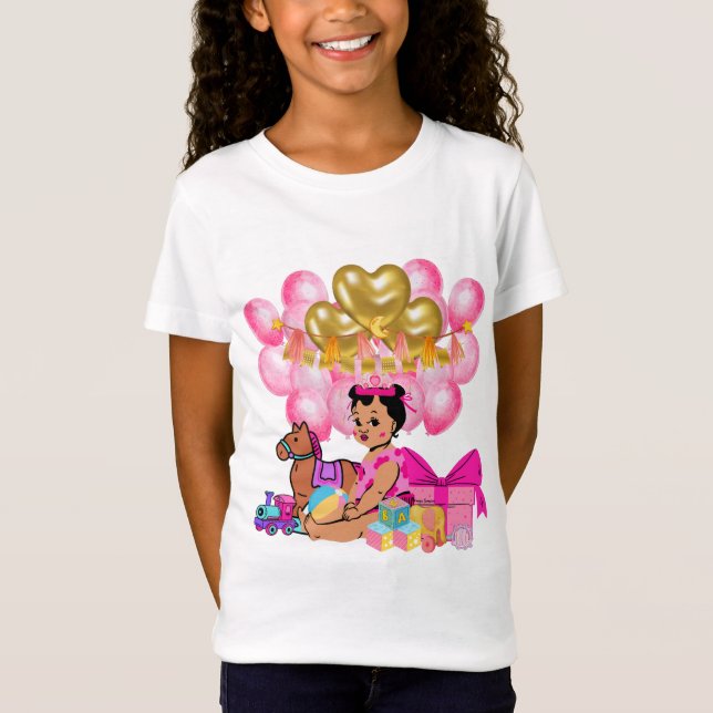 Princess i Rosa T Shirt (Framsida)
