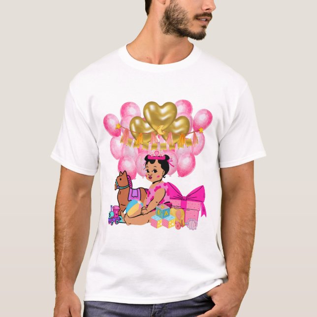 Princess i Rosa T Shirt (Framsida)