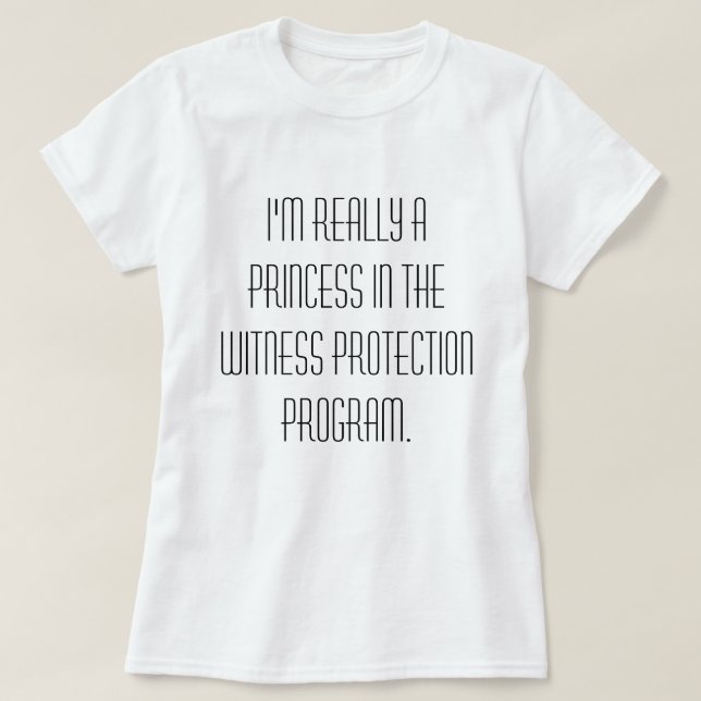 Princess i T-tröja för vittneskyddsprogram T-shirt (Design framsida)
