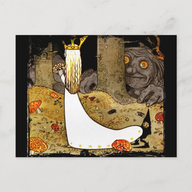 Princess in White med blommor Vykort (Framsida)