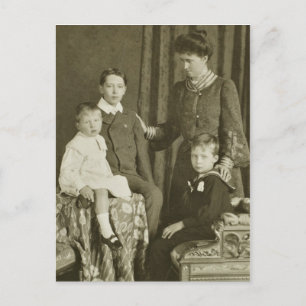 Princess Irene of Hesse & princes of Prussia 1903 Vykort