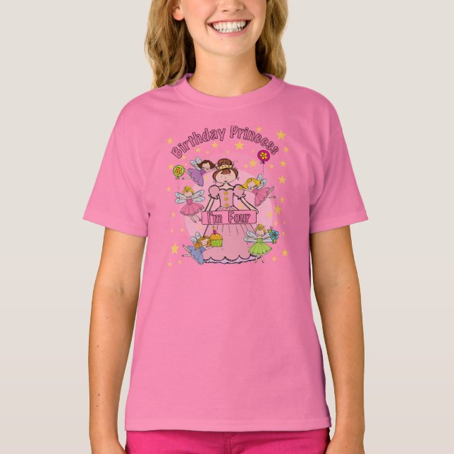 Princess, jag är fyra T-shirts och presenter (Framsida)